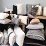 Fabric cushions - Handmade woven alpaca wool in caramel color heather ALP 05 - ANDI'ART