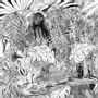 Aménagements pour bureau - Papier peint Panoramique LES GARDIENS Noir & Blanc de Maison Fétiche - MAISON FÉTICHE