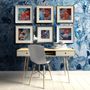 Autres décorations murales - Papier peint Panoramique LES GARDIENS Style Toile de Jouy Bleu de Maison Fétiche - MAISON FÉTICHE