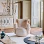 Armchairs - Greenapple Armchair, Grass Armchair, Light Orange Faux Fur, Handmade in Portugal - GREENAPPLE DESIGN INTERIORS