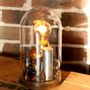 Objets de décoration - Lampe Steampunk sous cloche  - 1SECONDTEMPS