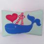 Fabric cushions - Large rectangular cushion, The Adventures of the Sailor in Love, Friends - BACIO DEL MARINAIO