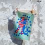 Torchons textile - torchon de cuisine en lin et coton imprimé LOVE - BACIO DEL MARINAIO
