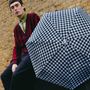 Petite maroquinerie - Micro-parapluie solide vichy noir - Kensington - ANATOLE