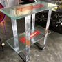 Console table - Two-tier console, boards, fusion - RECYCLAGE DESIGN RÉANIMATEUR D'OBJETS R & D