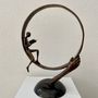 Sculptures, statuettes and miniatures - 100% recycled bronze ring and interlacing sculpture - RECYCLAGE DESIGN RÉANIMATEUR D'OBJETS R & D