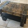 Coffee tables - Metal and wood coffee table - RECYCLAGE DESIGN RÉANIMATEUR D'OBJETS R & D