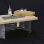 Coffee tables - Metal and wood coffee table - RECYCLAGE DESIGN RÉANIMATEUR D'OBJETS R & D