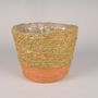 Decorative objects - Natural and orange seagrass planter - LE COMPTOIR.COM
