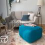 Poufs - Pouf pouf carré en tricot - ANZY HOME