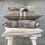 Fabric cushions - Throw Puck linen & silk - ML FABRICS