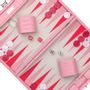 Gifts - Backgammon Set Flamingo Pink - Alligator Vegan Leather - Medium - VIDO LUXURY BOARD GAMES