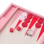 Cadeaux - Backgammon Rose Flamingo - Cuir Vegan Alligator - Medium - VIDO LUXURY BOARD GAMES