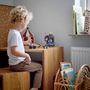 Children's tables and chairs - Bas Stool, Brown, Oak - BLOOMINGVILLE MINI