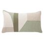 Fabric cushions - Handmade Geo Shapes Lumbar Pillow, Multi- 12x30 Inch - CASA AMAROSA