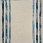 Throw blankets - cashmere throw blanket with hand painted stripes - VILLA COMO