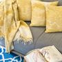 Throw blankets - jacquard throw blanket with "Stucco" pattern - VILLA COMO