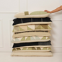 Fabric cushions - Stripe Lumbar Wool Pillow - Black - CASA AMAROSA