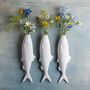 Other wall decoration - HERING ELKE, wall-vase made of fine bone china porcelain. Fish, object, wall-decor, spring - KLATT OBJECTS