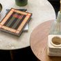 Tables basses - Table basse Carlotta travertin et pieds finition iroko - THE SOCIALITE FAMILY