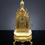 Clocks - TABLE CLOCK 1800s style in bronze plated, crystal and marble. - OLYMPUS BRASS
