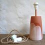 Ceramic - Vertical ceramic lamp base, "Nebulous" decor - POTERIE DU GALBE