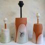 Ceramic - Vertical ceramic lamp base, "Nebulous" decor - POTERIE DU GALBE