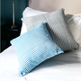 Fabric cushions - Aflao (blue & gold), handcrafted cushion - AYÉLÉEFLEURIE