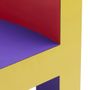 Objets design - Chaise Tagadá en violet, jaune et rouge. - STAMULI