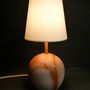 Ceramic - Vertical ceramic lamp base, "Nebulous" decor - POTERIE DU GALBE