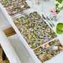 Placemats - S&B MARBLE Cork-Backed Placemat in Green, Rose Pink & Orange - SUMMERILL AND BISHOP