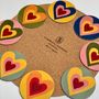 Tea and coffee accessories - S&B HEART Multicoloured Cork-Backed Coasters - SUMMERILL AND BISHOP