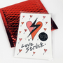 Card shop - LOVE STRUCK. Valentine's / Love / Wedding / Engagement -  A6 Greeting Card - KIKI GUNN - PRINT WORKS