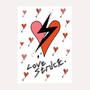 Card shop - LOVE STRUCK. Valentine's / Love / Wedding / Engagement -  A6 Greeting Card - KIKI GUNN - PRINT WORKS