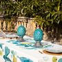 Kitchen linens - "Pesci Volanti" Linen Tablecloth - THE NAPKING  BY BELLAVIA HOME