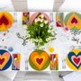 Placemats - S&B HEART Multicoloured Cork-Backed Placemats - SUMMERILL AND BISHOP