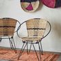 Lounge chairs - Iron lounge chair w/ rattan - MADAM STOLTZ
