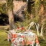 Table cloths - "Flamingo" Cotton Satin Tablecloth - THE NAPKING  BY BELLAVIA HOME