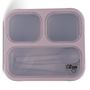 Children's mealtime - Lunch Box with Fork & Spoon - Purple - CITRON