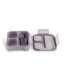 Children's mealtime - Lunch Box with Fork & Spoon - Purple - CITRON