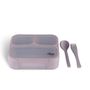 Children's mealtime - Lunch Box with Fork & Spoon - Purple - CITRON