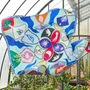 Scarves - Large silk square 90 x 90 cm — Stars, Bears and Women - GOTS French silk - OURSE BLANCHE