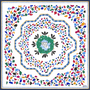 Foulards et écharpes - Grand carré de soie 90 x 90 cm – Amoureux des Etoiles - soie française GOTS - OURSE BLANCHE