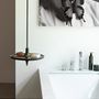 Tables de nuit - Table suspendue en frêne lasuré noir (taille standard 38 cm) - MADEMOISELLE JO