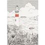 Tea towel - Lighthouse/Cotton and linen printed tea towel - COUCKE