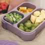 Children's mealtime - Lunch Box with Fork & Spoon - Purple - CITRON