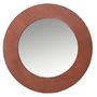 Miroirs - Grand miroir rond en cuir - SOL & LUNA
