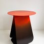 Coffee tables - Round symmetrical table red shaded - MADEMOISELLE JO