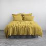 Bed linens - Lemon Curry Linen Duvet Cover Set - LINEN TALES