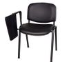 Sets de bureaux  - Chaises de formation Madrid avec coussin en cuir synthétique noir (Chaises de bureau) - RIVA OFFICE